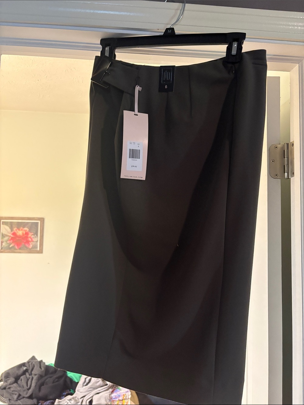 Classic Black Pencil Skirt with Clean Waistband